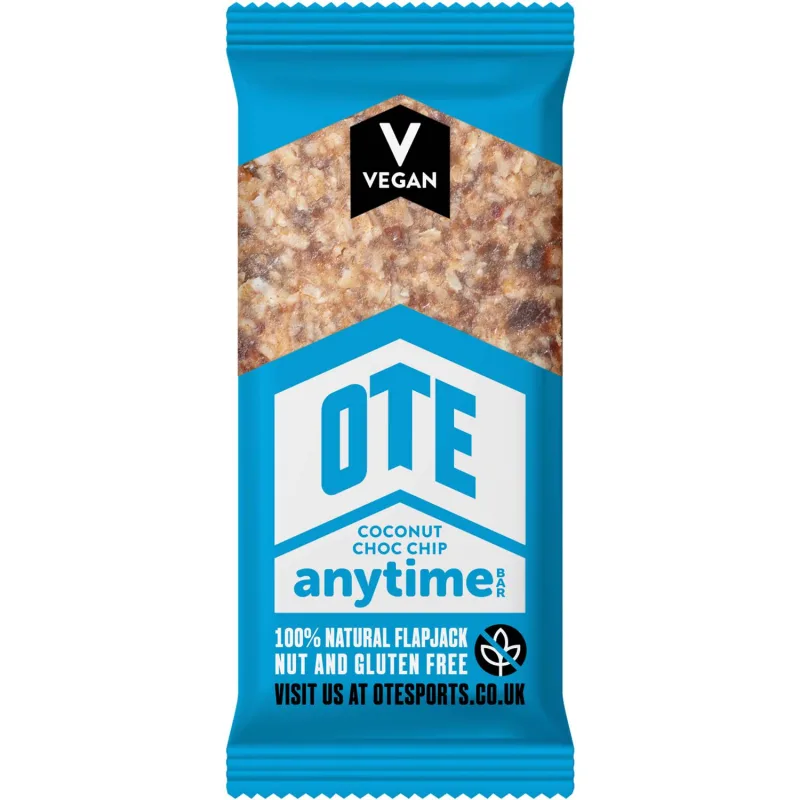 OTE Sports Coconut Choc Chip Vegan Anytime Bar (16 x 62g bars)