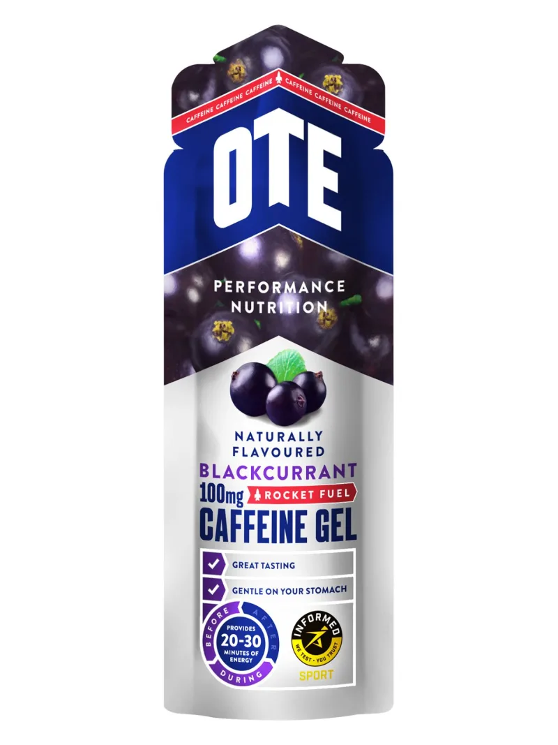 OTE Sports Blackcurrant Caffeine Gel (20 x 56g Gels)